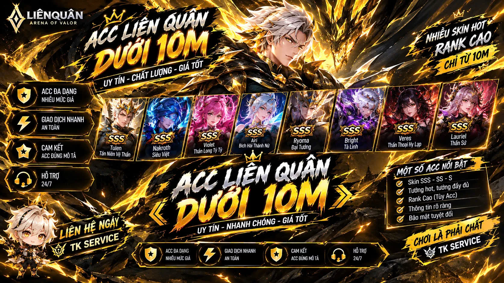 ACC LIÊN QUÂN DƯỚI 10M